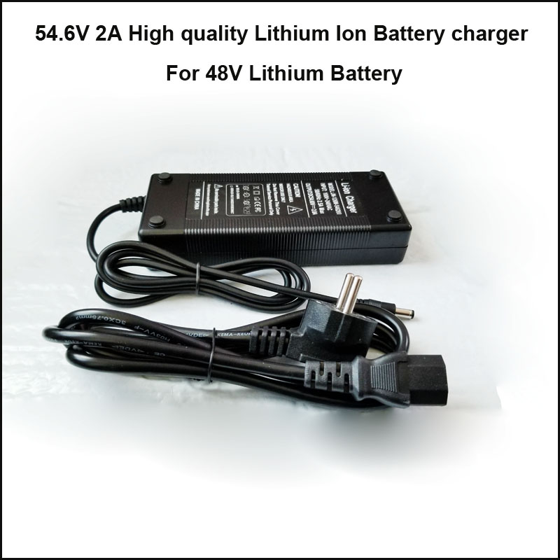 54.6V 2A Charger for 48V Li-Ion Lithium Battery Packs Electric Mobility  E-bike